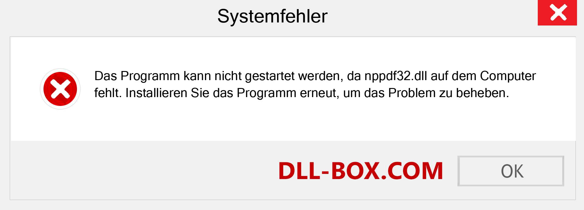 nppdf32.dll-Datei fehlt?. Download für Windows 7, 8, 10 - Fix nppdf32 dll Missing Error unter Windows, Fotos, Bildern